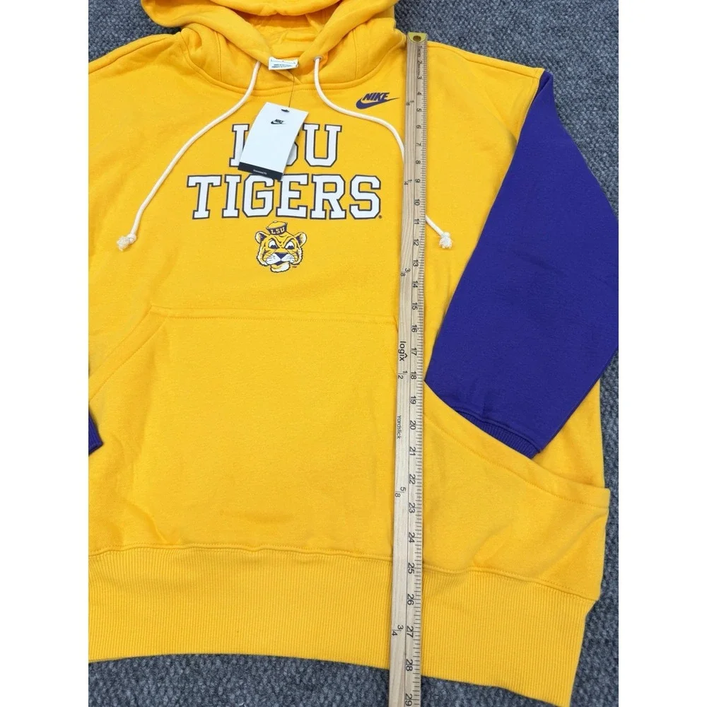Nike LSU Tigers Hoodie Sweatshirt Size Large Oversized Pullover NCAA - New